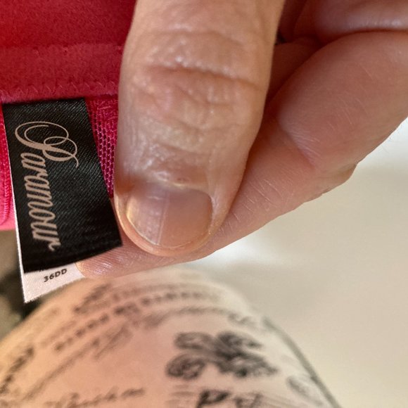 NWT 36DD Felina Paramour Heather Pink Lace Unlined Full Coverage Underwire Bra - Picture 9 of 11